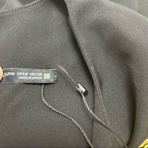 Zara black mini dress with shoulder pads - Picture 5 of 5